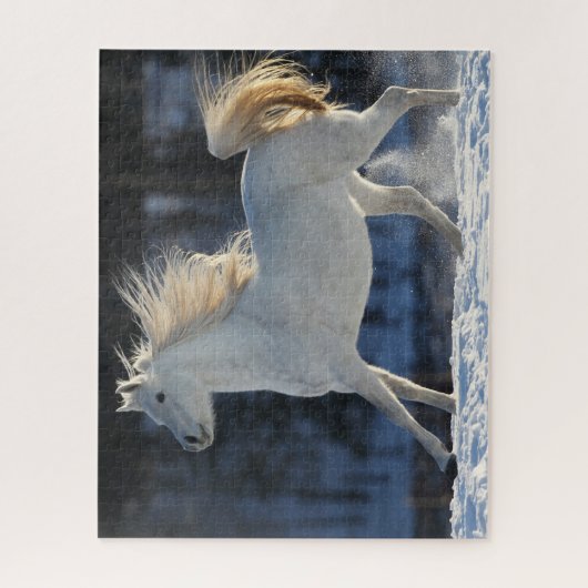 Grauarabäer, die in Schneemanie fließen Puzzle (Vertikal)