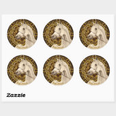 Grauarabischer Rundaufkleber Runder Aufkleber (Blatt)