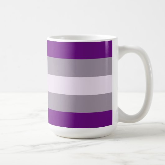 Grauasexuelle Pride-Flagge Kaffeetasse (Rechts)