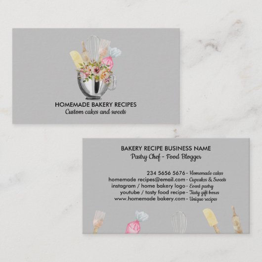 Graubäckerei Cake Maker Cupcake Shop Visitenkarte (Vorne/Hinten)