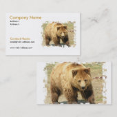 Graubär betreffen eine Visitenkarte (Vorne/Hinten)