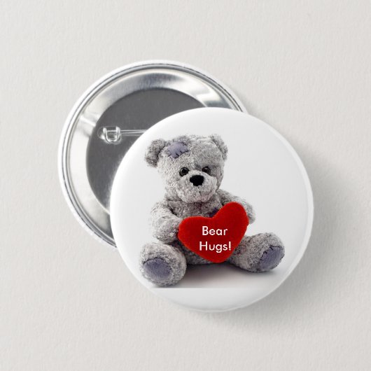 Graubär mit Herz Button (Vorne & Hinten)