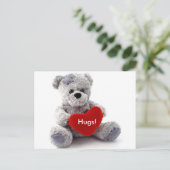 Graubär mit Herz Postkarte (Stehend Vorderseite)