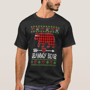 Graubär Santa Red Karierte Familie Pajamas für Chr T-Shirt