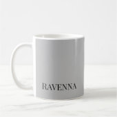 Graubeige Luxus Serif Individueller Benutzerdefini Kaffeetasse (Links)