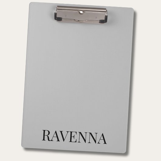 Graubeige Luxus Serif Individueller Benutzername Klemmbrett