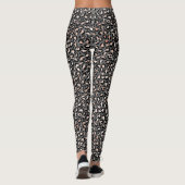 Graubeige Peach Rose Leopard Print         Leggings (Rückseite)
