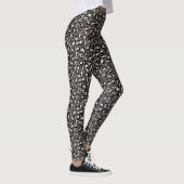 Graubeige Peach Rose Leopard Print         Leggings (Rechts)