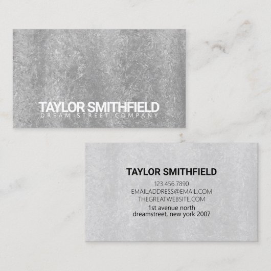 Graubeton Visitenkarte (Vorne/Hinten)