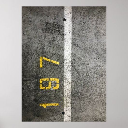 Graubetonboden mit 197 Druck Poster (Vorne)
