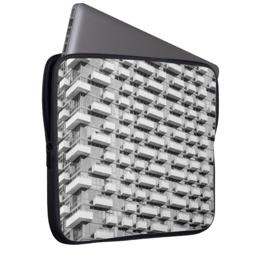 Graubetoniertes Gebäude Laptopschutzhülle (Vorne Rechts)