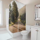 Graubetonstraße am Morgen Duschvorhang (Beispiel)