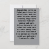 Graubläschen-Design Dankeskarte (Rückseite)