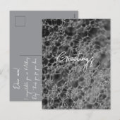 Graubläschen-Design Feiertagspostkarte (Vorne/Hinten)
