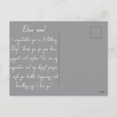 Graubläschen-Design Feiertagspostkarte (Rückseite)