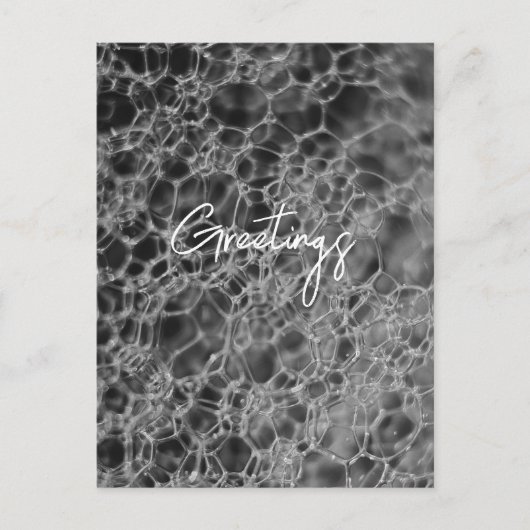 Graubläschen-Design Feiertagspostkarte (Vorderseite)