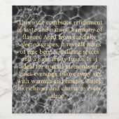 Graubläschen-Design Weinetikett (Einzelnes Label)