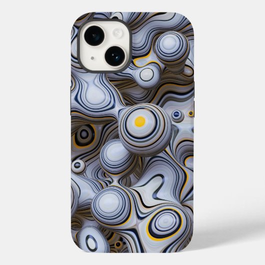 Graublase Abstrakt | iPhone 14 Case-Mate Case-Mate iPhone Hülle (Rückseite)