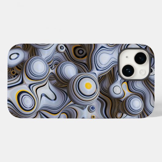 Graublase Abstrakt | iPhone 14 Case-Mate Case-Mate iPhone Hülle (Rückseite (Horizontal))