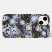 Graublase Abstrakt | iPhone 14 Case-Mate Hülle (Rückseite (Horizontal))