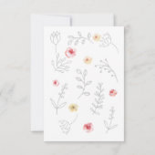 Graublätterung und Rose Bestätigung Einladung (Rückseite)