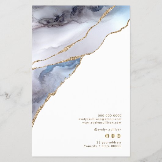 Graublau agate Preisliste Flyer (Hinten)