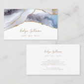 Graublau agate Visitenkarte (Vorne/Hinten)