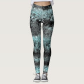 Graublau gekaut leggings (Vorderseite)