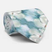 Graublau Gemustert Krawatte (Gerollt)