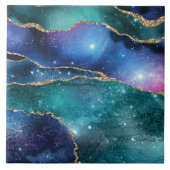 Graublau-Gode-Galaxie-Imitate goldgelb, modern Fliese (Vorderseite)