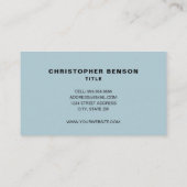 Graublau HVAC Standard, 3,5" x 2,0" Visitenkarte (Rückseite)