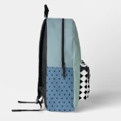 Graublau minimalistisch eleganter Rucksack (Links)