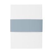 Graublau minimalistisch moderne Hochzeit Einladungsbanderole (Rückseitenbeispiel)