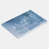 Graublau Moderne Kunst Brauerei Gästebuch (Ecke)