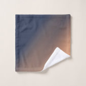 Graublau und beige Gradienten. Badhandtuch Set (Waschlappen)