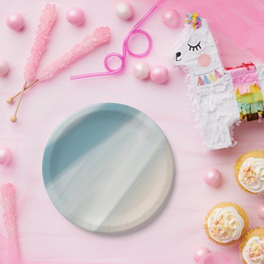 Graublau und beige Gradienten. Pappteller (Party)