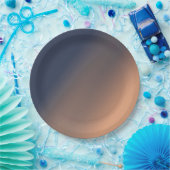 Graublau und beige Gradienten. Pappteller (Party)