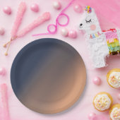 Graublau und beige Gradienten. Pappteller (Party)