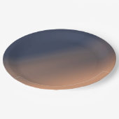 Graublau und beige Gradienten. Pappteller (Schrägansicht)