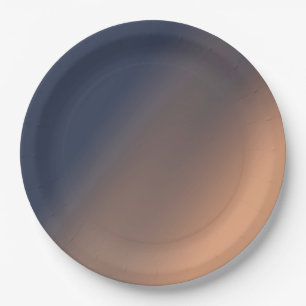 Graublau und beige Gradienten. Pappteller