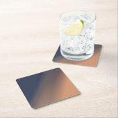 Graublau und beige Gradienten. Rechteckiger Pappuntersetzer (Vor Ort)