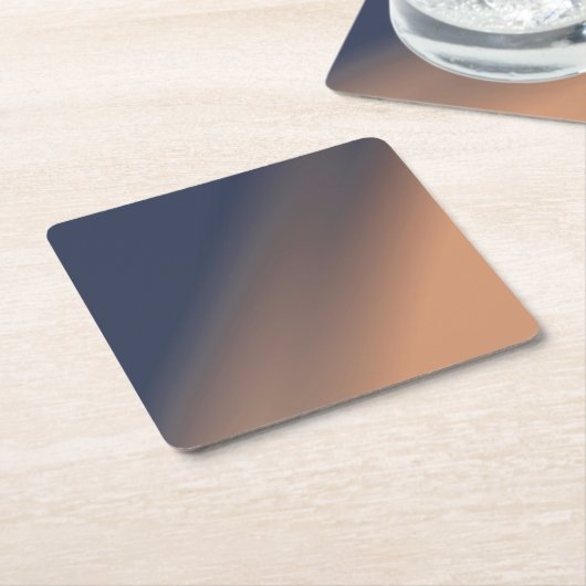 Graublau und beige Gradienten. Rechteckiger Pappuntersetzer (angewinkelt)