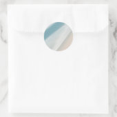 Graublau und beige Gradienten. Runder Aufkleber (Tasche)