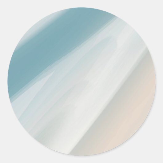 Graublau und beige Gradienten. Runder Aufkleber (Vorderseite)