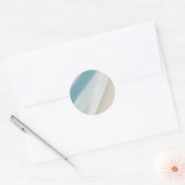 Graublau und beige Gradienten. Runder Aufkleber (Umschlag)