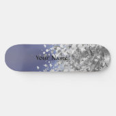 Graublau und Imitat Glitzer Skateboard (Horizontal)