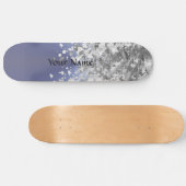 Graublau und Imitat Glitzer Skateboard (Horizontal)