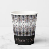 Graublau und schwarz pappbecher (Vorderseite)