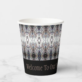 Graublau und schwarz pappbecher