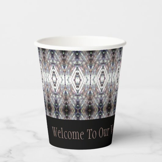 Graublau und schwarz pappbecher (Vorderseite)